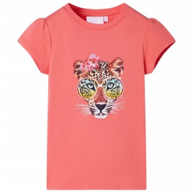 Camiseta infantil color coral 140