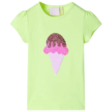 Camiseta infantil amarillo neón 128 de , Camisetas para niños - Ref: Foro24-10712, Precio: 8,45 €, Descuento: %