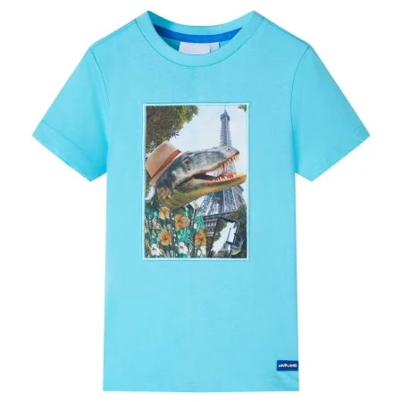 Camiseta infantil aguamarina 116 de , Camisetas para niños - Ref: Foro24-11761, Precio: 8,19 €, Descuento: %