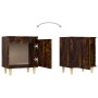 Mesita de noche con patas madera roble ahumado 40x30x50 cm de vidaXL, Mesitas de noche - Ref: Foro24-813110, Precio: 33,03 €,...