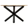 Round solid mango wood dining table 120x76 cm by vidaXL, Kitchen and dining tables - Ref: Foro24-282762, Price: 359,27 €, Dis...