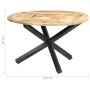 Round solid mango wood dining table 120x76 cm by vidaXL, Kitchen and dining tables - Ref: Foro24-282762, Price: 366,94 €, Dis...