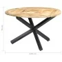 Round solid mango wood dining table 120x76 cm by vidaXL, Kitchen and dining tables - Ref: Foro24-282762, Price: 359,27 €, Dis...