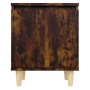 Nachttisch mit Beinen aus geräucherter Eiche, 40 x 30 x 50 cm von vidaXL, Nachttische - Ref: Foro24-813110, Preis: 33,03 €, R...