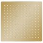 Cabezal ducha efecto lluvia acero inox cuadrado dorado 25x25cm