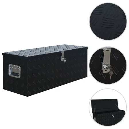Aluminiumgehäuse 1085x370x400 mm schwarz von vidaXL, Werkzeugkästen - Ref: Foro24-144846, Preis: 342,31 €, Rabatt: %