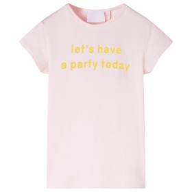 Camiseta infantil rosa suave 128