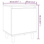Nachttisch mit Beinen aus geräucherter Eiche, 40 x 30 x 50 cm von vidaXL, Nachttische - Ref: Foro24-813110, Preis: 33,03 €, R...