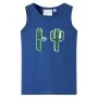 Dunkelblaues meliertes 140 Tanktop für Kinder von , Kinder-T-Shirts - Ref: Foro24-12493, Preis: 7,79 €, Rabatt: %