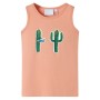 Camiseta de tirantes infantil naranja claro 128 de , Camisetas para niños - Ref: Foro24-12502, Precio: 7,88 €, Descuento: %