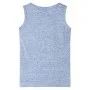 Blaues Melange-Tanktop für Kinder 140 von , Kinder-T-Shirts - Ref: Foro24-12498, Preis: 7,79 €, Rabatt: %