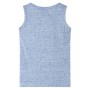 Blaues Melange-Tanktop für Kinder 140 von , Kinder-T-Shirts - Ref: Foro24-12498, Preis: 7,88 €, Rabatt: %