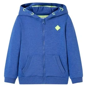 Kinder-Hoodie mit Reißverschluss blau melange 104 von , Kinder-T-Shirts - Ref: Foro24-11890, Preis: 15,02 €, Rabatt: %