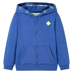 Kinder-Hoodie mit Reißverschluss blau meliert 128 von , Kinder-T-Shirts - Ref: Foro24-11892, Preis: 20,16 €, Rabatt: %