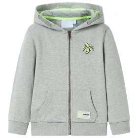 Light khaki melange children's hoodie with hood and zipper size 140 by , Kids T-shirts - Ref: Foro24-11693, Price: 13,56 €, D...