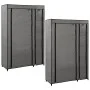 Folding wardrobes 2 units of gray fabric 110x45x175 cm by vidaXL, Wardrobes - Ref: Foro24-282425, Price: 71,90 €, Discount: %