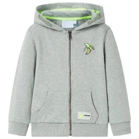 Children's sweatshirt with hood and zipper light khaki melange 116 by , Kids T-shirts - Ref: Foro24-11691, Price: 13,56 €, Di...