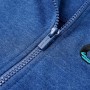 Kinder-Sweatshirt mit Kapuze und Reißverschluss dunkelblau meliert 128 von , Kinder-T-Shirts - Ref: Foro24-12357, Preis: 15,3...