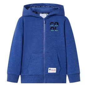 Child's dark blue mélange hoodie with zipper, size 104 by , Kids T-shirts - Ref: Foro24-12355, Price: 13,03 €, Discount: %