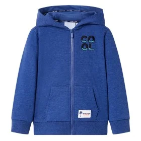 Kinder-Hoodie mit dunkelblauem Reißverschluss meliert 104 von , Kinder-T-Shirts - Ref: Foro24-12355, Preis: 12,91 €, Rabatt: %