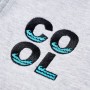 Sudadera infantil con capucha y cremallera gris 104