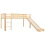 High bed for children with slide and pine wood ladder 97x208 cm by vidaXL, Cribs and beds for children - Ref: Foro24-282714, ...