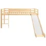Cama alta para niños tobogán y escalera madera pino 97x208 cm de vidaXL, Cunas y camas para niños - Ref: Foro24-282714, Preci...