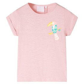 Camiseta infantil rosa claro 104