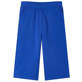 Pantalón infantil con perneras anchas azul cobalto 140