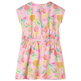 Vestido infantil rosa suave 128