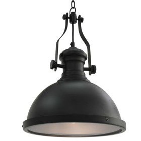 Lámpara de techo redonda negra E27