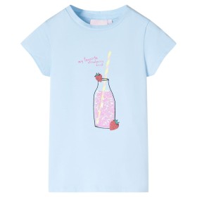 Camiseta infantil azul suave 104 de , Camisetas para niños - Ref: Foro24-11270, Precio: 8,28 €, Descuento: %