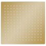 Cabezal ducha efecto lluvia acero inox cuadrado dorado 30x30 cm