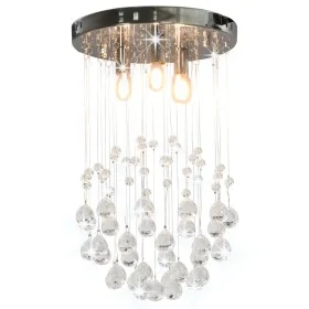 Ceiling lamp with spherical silver crystals 3 G9 bulbs by vidaXL, Lamps - Ref: Foro24-281575, Price: 60,68 €, Discount: %