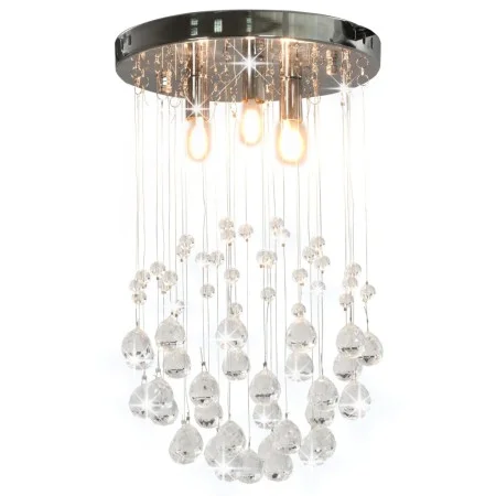 Ceiling lamp with spherical silver crystals 3 G9 bulbs by vidaXL, Lamps - Ref: Foro24-281575, Price: 60,68 €, Discount: %