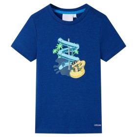 Camiseta infantil azul oscuro 116