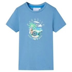 Medium blue children's t-shirt size 128 by , Kids T-shirts - Ref: Foro24-12577, Price: 7,99 €, Discount: %