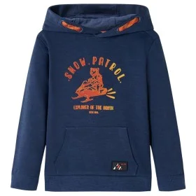 Marineblauer und orangefarbener Kinder-Hoodie 116 von , Kinder-T-Shirts - Ref: Foro24-12776, Preis: 12,74 €, Rabatt: %