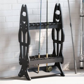 Angelrutenhalter für 16 Ruten schwarz von , Aufbewahrungsbehälter für Angelruten - Ref: Foro24-94436, Preis: 33,25 €, Rabatt: %