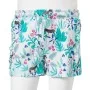 Pantalones cortos infantiles con cordón crudo y verde menta oscuro 140 de , Pantalones de niños - Ref: Foro24-11433, Precio: ...