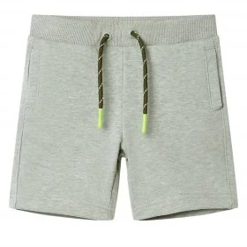 Kindershorts in Hellem Khaki mit Kordelzug meliert 104 von , Kinderhosen - Ref: Foro24-11700, Preis: 9,29 €, Rabatt: %