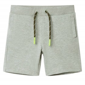 Kindershorts in Hellem Khaki mit Kordelzug meliert 104 von , Kinderhosen - Ref: Foro24-11700, Preis: 9,39 €, Rabatt: %