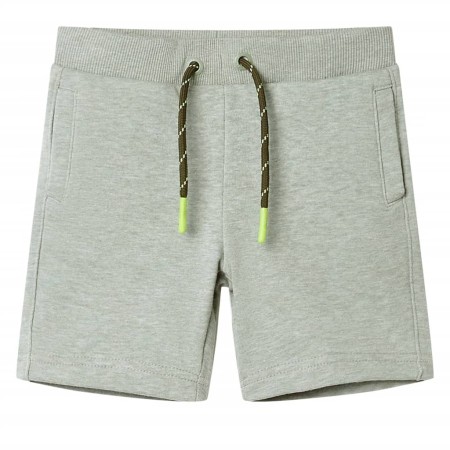 Pantalones cortos infantiles con cordón caqui claro mélange 104 de , Pantalones de niños - Ref: Foro24-11700, Precio: 9,39 €,...