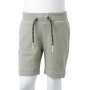 Pantalones cortos infantiles con cordón caqui claro mélange 128 de , Pantalones de niños - Ref: Foro24-11702, Precio: 9,39 €,...
