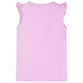 Camiseta infantil de manga volante color lila 128 de , Camisetas para niños - Ref: Foro24-10507, Precio: 8,28 €, Descuento: %