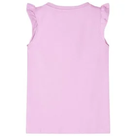 Kinder-T-Shirt mit fliederfarbenen Rüschenärmeln 128 von , Kinder-T-Shirts - Ref: Foro24-10507, Preis: 8,19 €, Rabatt: %