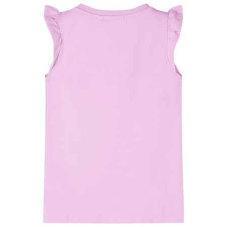 Camiseta infantil de manga volante color lila 128 de , Camisetas para niños - Ref: Foro24-10507, Precio: 8,28 €