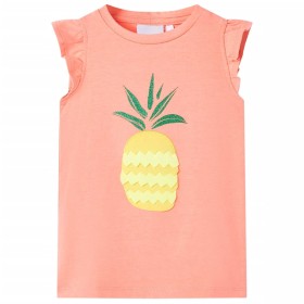 Camiseta infantil color coral neón 104 de , Camisetas para niños - Ref: Foro24-11285, Precio: 8,81 €, Descuento: %