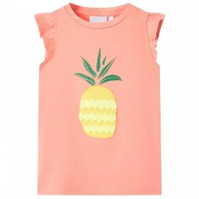 Camiseta infantil color coral neón 128 de , Camisetas para niños - Ref: Foro24-11287, Precio: 8,72 €, Descuento: %