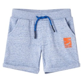 Pantalones cortos de niños con cordón azul mélange 92
